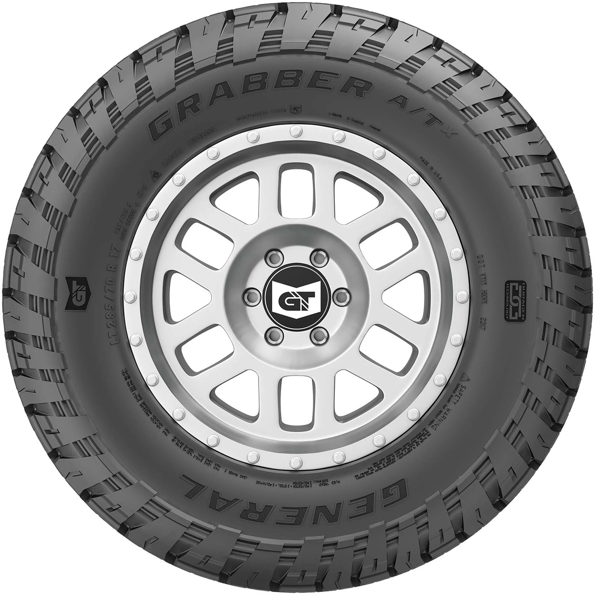 Set of 4 General Grabber A/TX LT35X12.50R18 123R E Tires