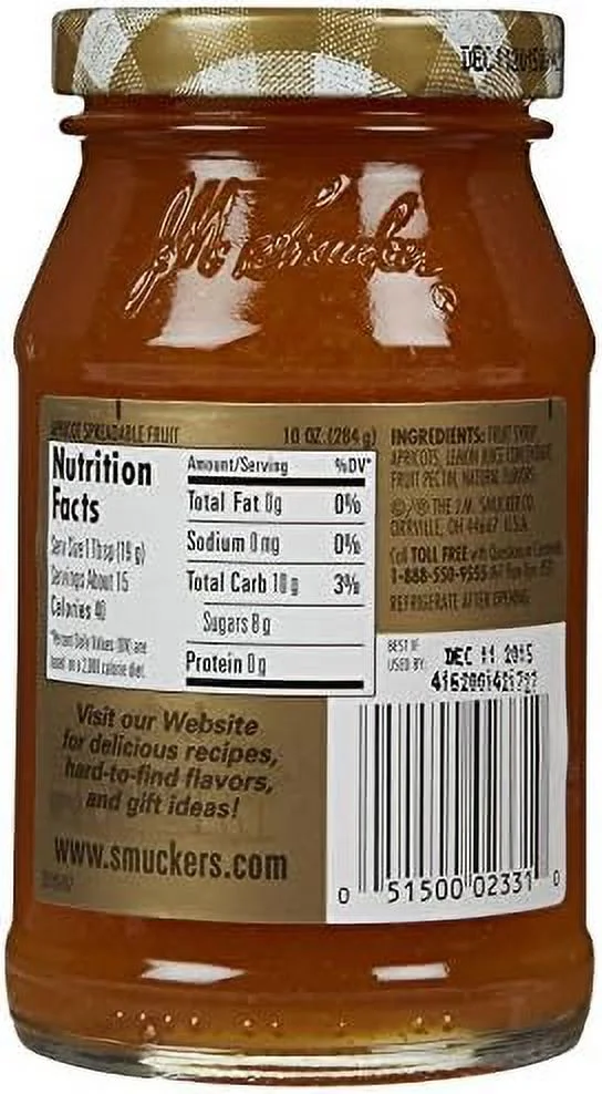 Simply Fruit Spread - Apricot - 10 Oz - 2 Ct