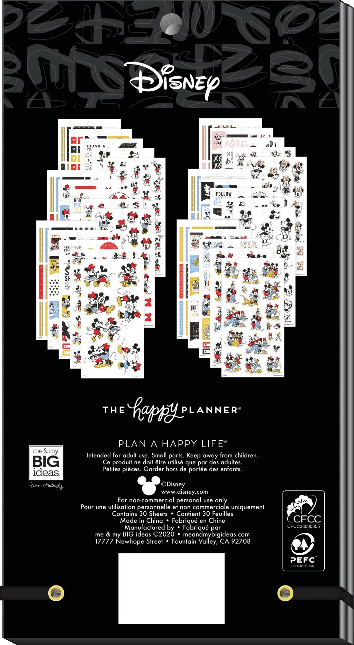 The Happy Planner, Disney, Mickey & Friends Sticker Value Pack- Magic Plans, 4.75
