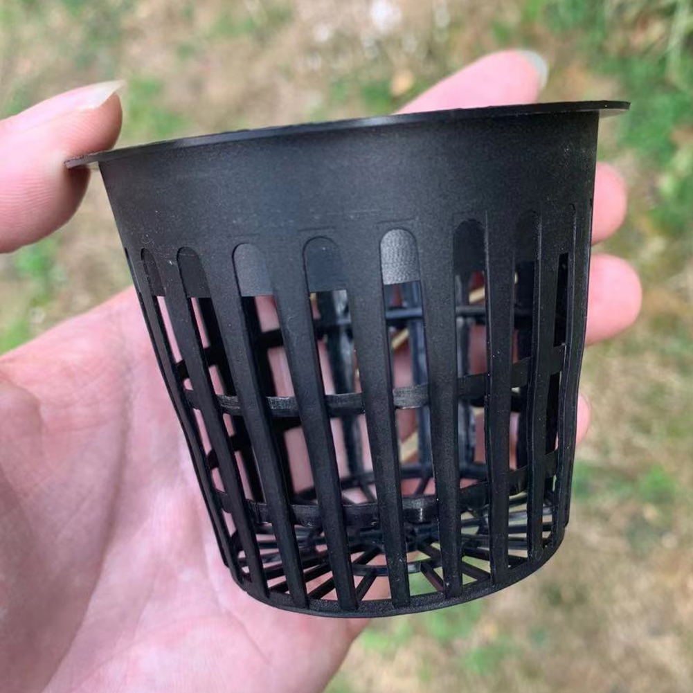 10 Durable Plastic Net Cups Pots for Hydroponics Gardening - Strong Hydroponic Containers Baskets with Slotted Mesh Pot Design for Orchids