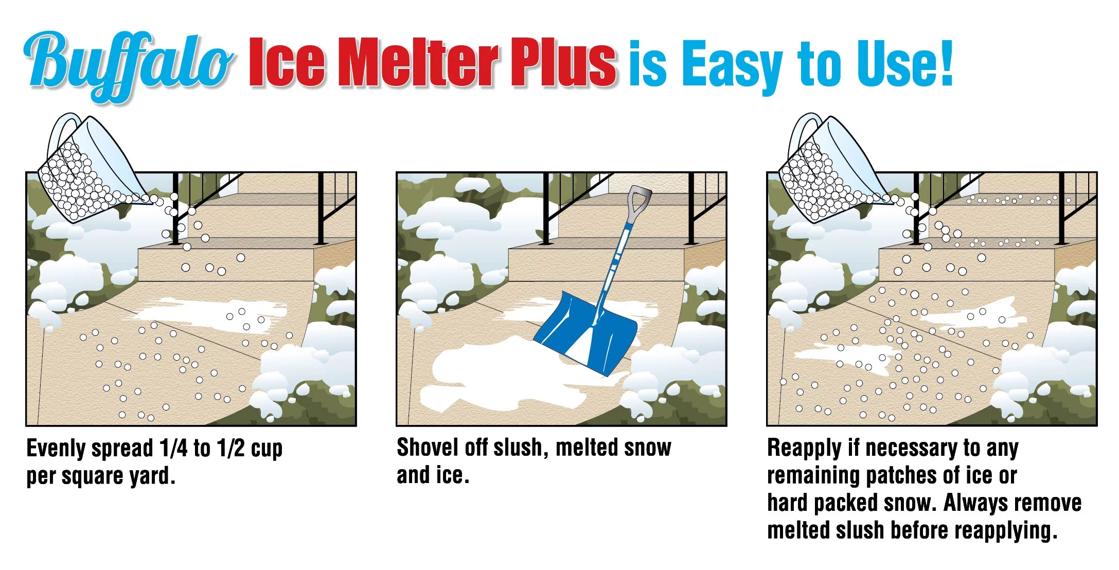 Buffalo Ice Melter Plus with Environmentally Friendly Traction Granules 20 lbs.