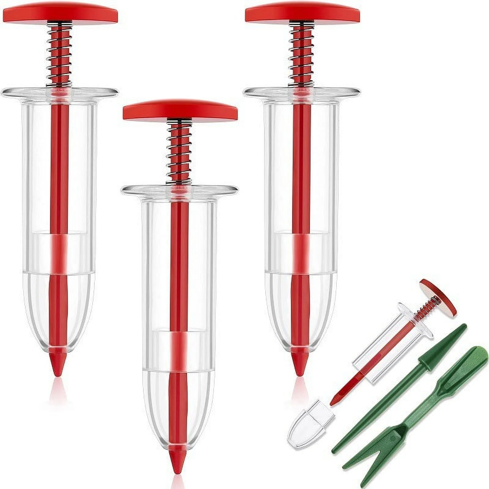Mini Spreader Garden Tool kit Handheld Sowing Dispenser Manual Dibber Widger Set