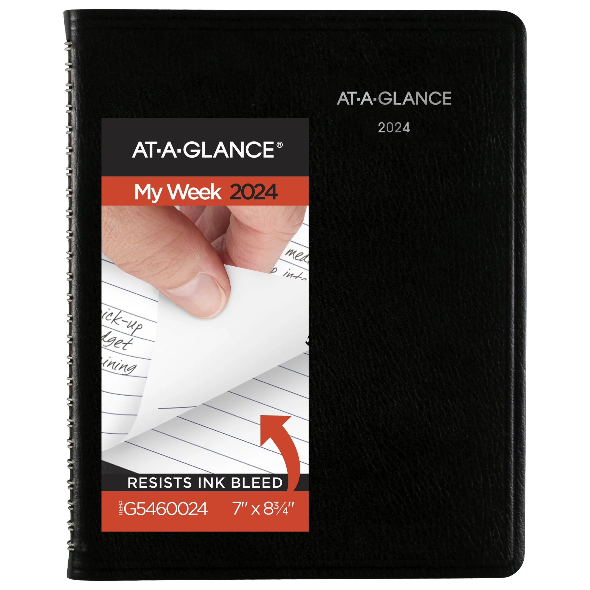 AT-A-GLANCE DayMinder Executive 2024 Weekly Monthly Planner with Notes Black