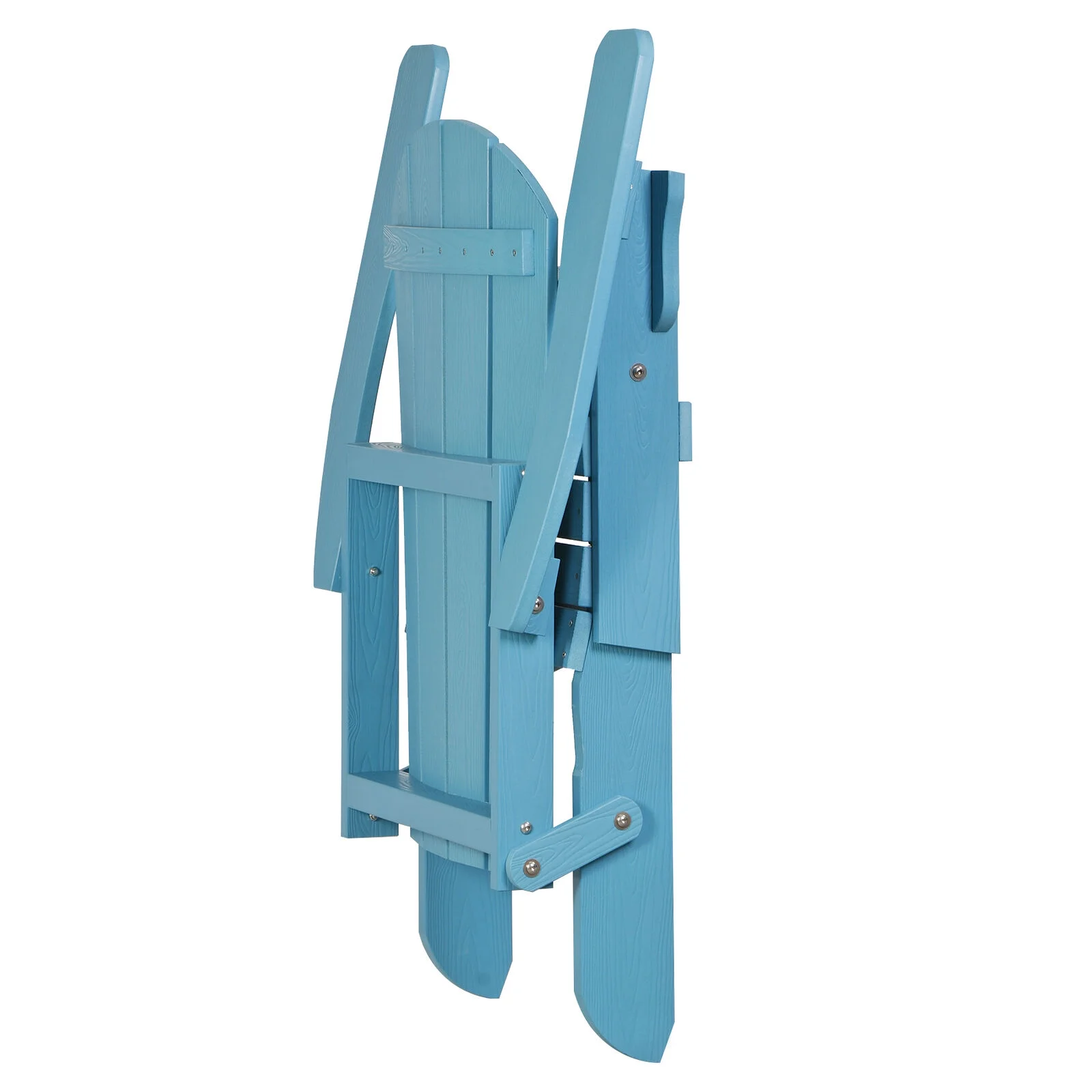 Folding Adirondack Chair Poly Patio Chair Fire Pit Chair Weather Resistant Blue