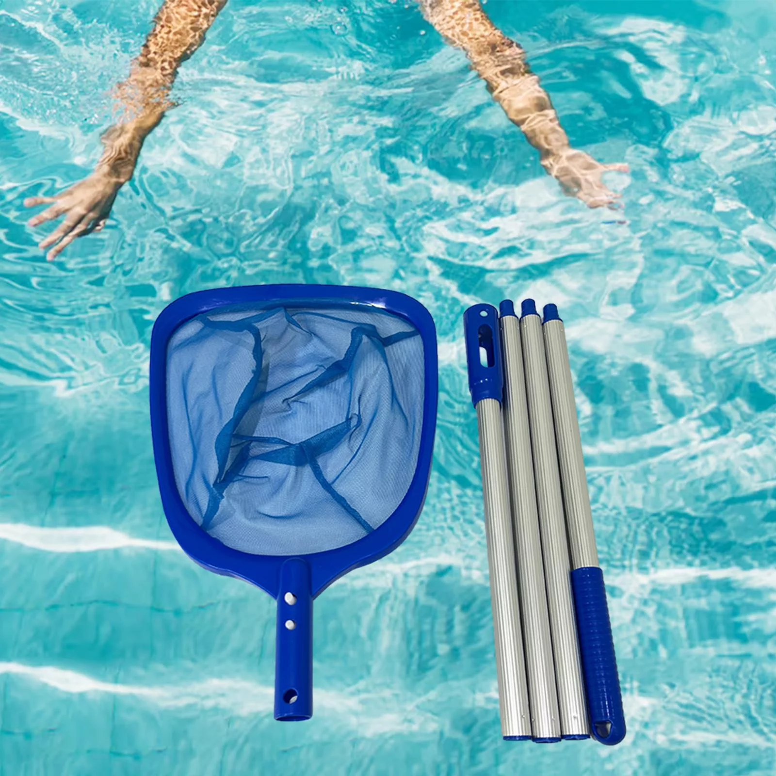Pool Skimmer Net, Fine Mesh Netting, Fast Cleaning, Pool Nets Leaf Skimmer Net for Swimming Pool Pond Cleaning Maintenance