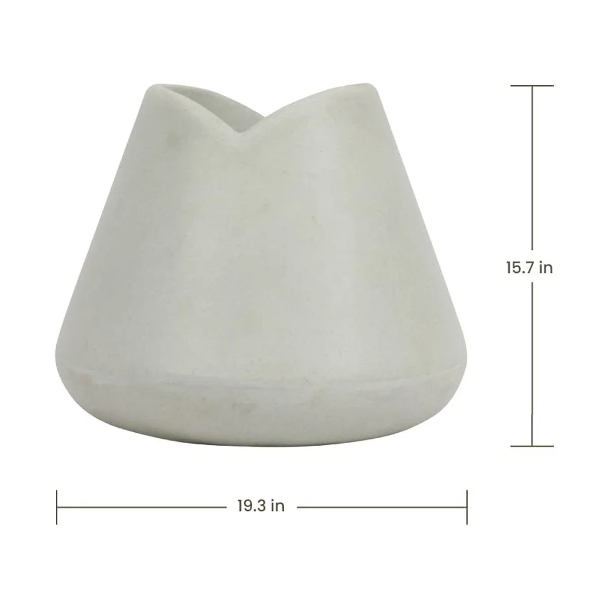 Ecobo 15.7 inches Eco-Friendly Novelty Pot Planter, Tulip Indoor/Outdoor use, Durable, Versatile & Lightweight, Designed by Brazilian Artisans, Contemporary All-Weather Design - White