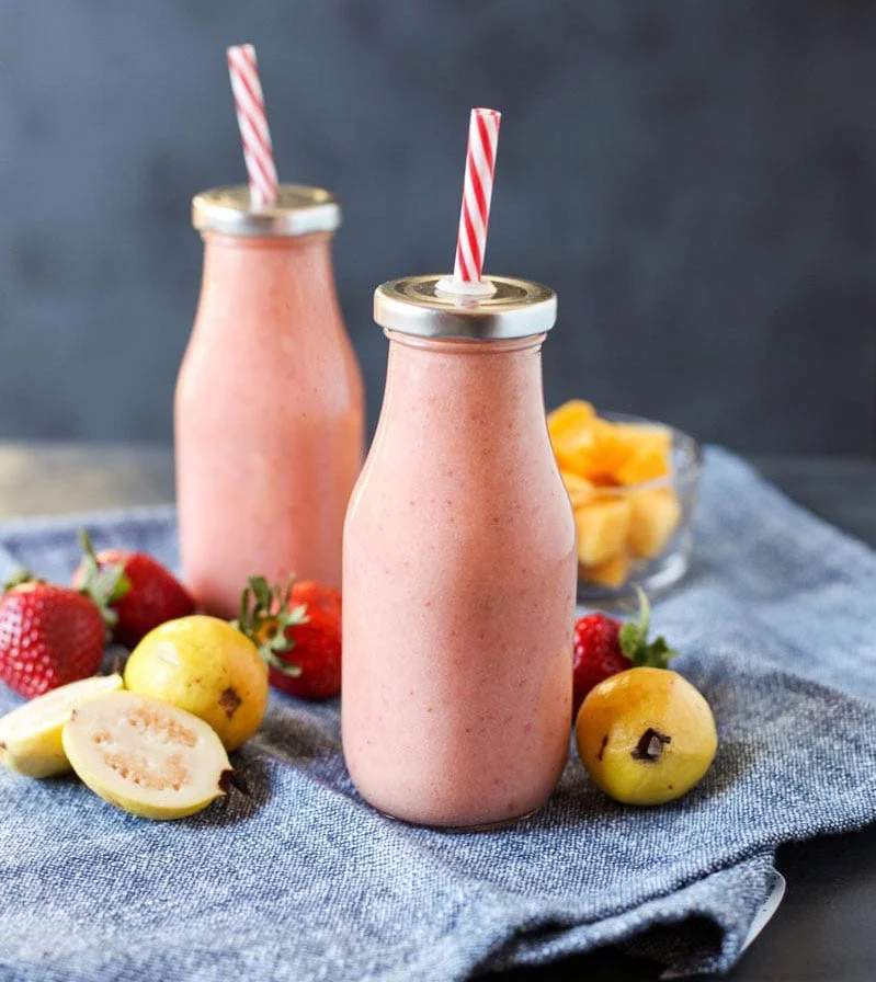 Cool Breeze Beverages Shelf Stable All Natural Fruit,Drink Mix - 1/2 Gal (64fl oz) Bottle - Guava Pink, 5 Pack