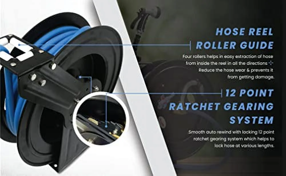 BLUSEAL BSWR1250HRS Retractable Hose Reel With 1/2