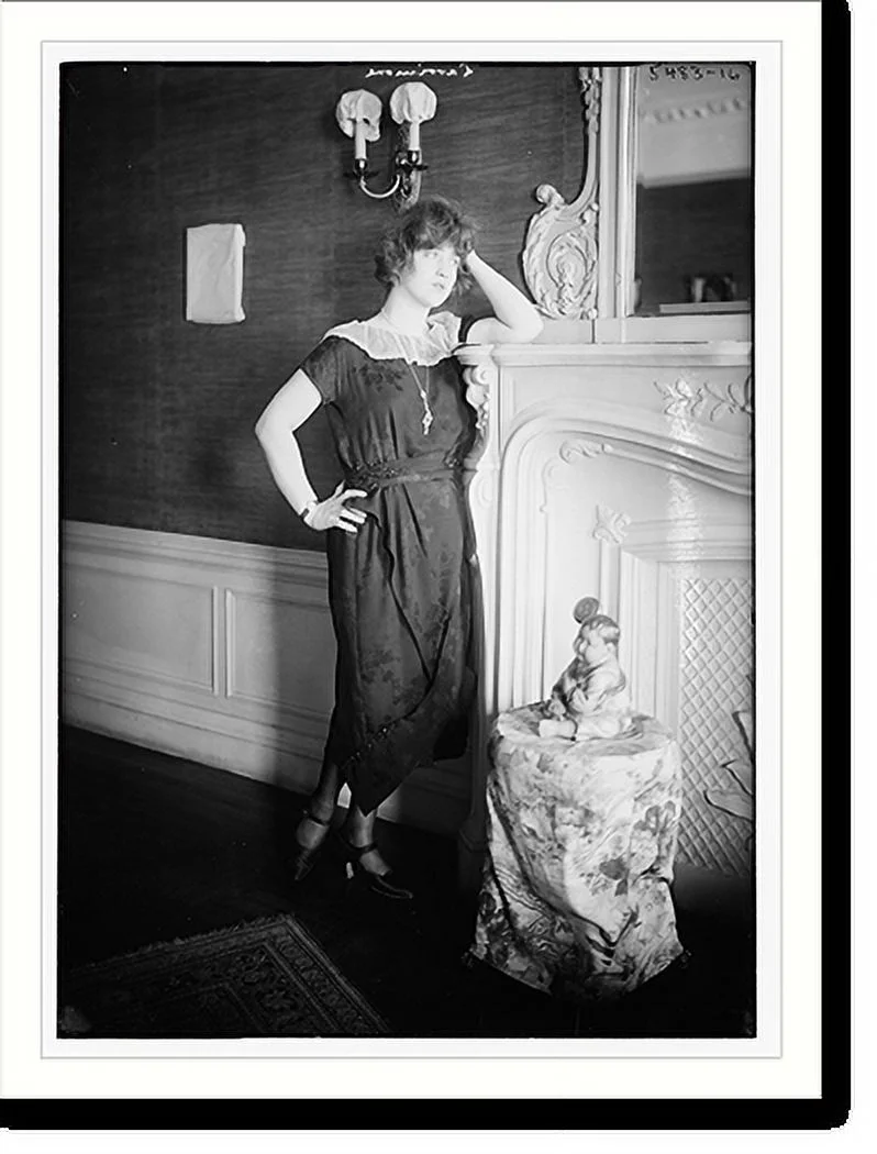 Historic Framed Print, Larrmore (near mantle), 17-7/8