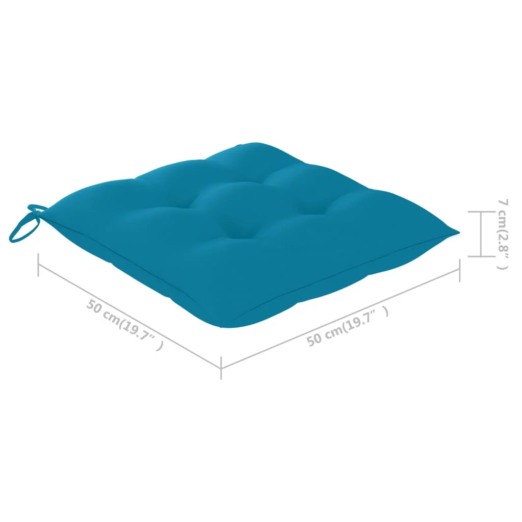 Carevas Patio Dining Chairs 8 pcs with Cushions Solid Acacia Wood