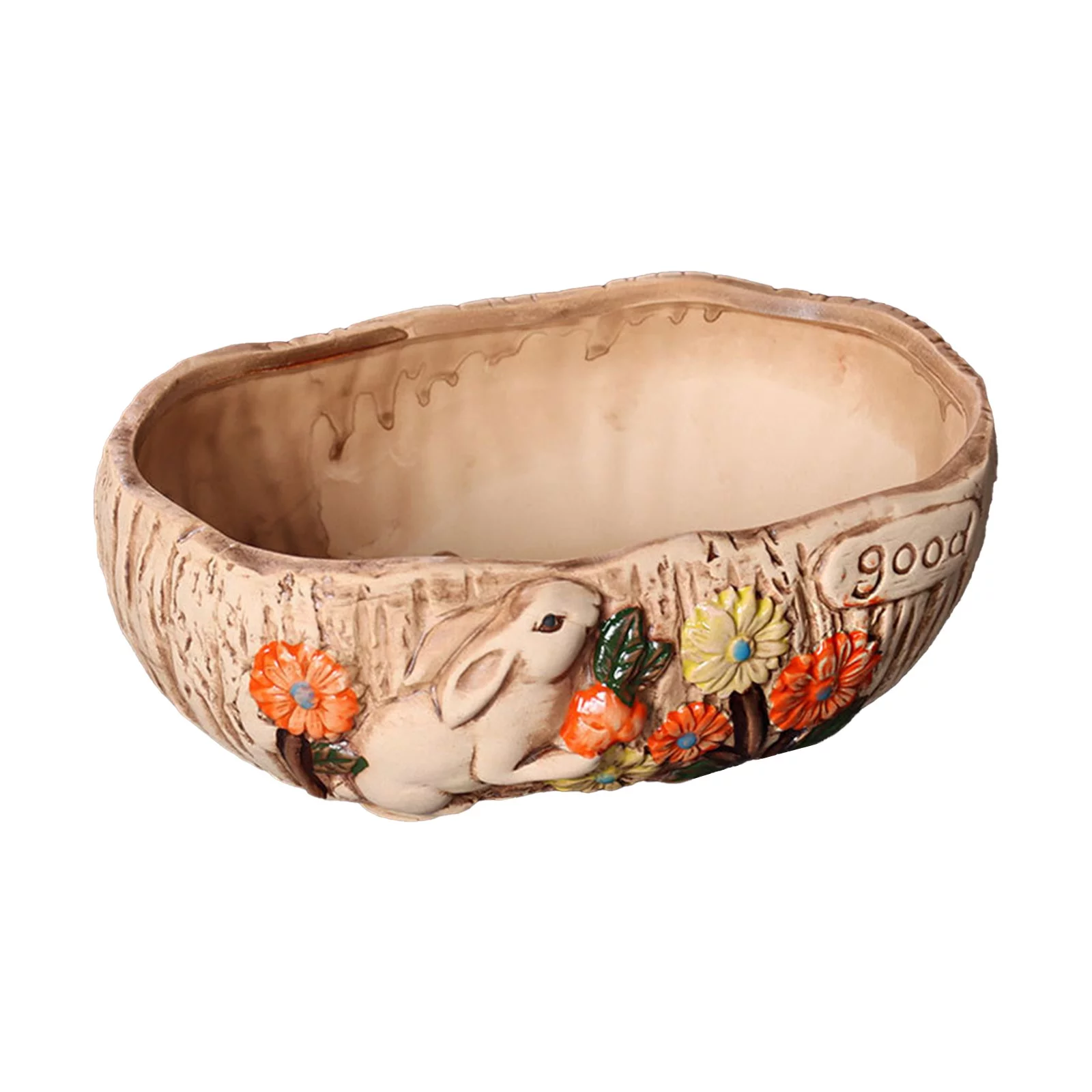 LLQkigsxse Smart Flower Pot with tooth Meaty Flower Pot Ceramic Big Flower Pot Simple Large Caliber Thick Pottery Meaty Plate Rabbit Flower Pot New Styles 40Th Birthday Gifts Men