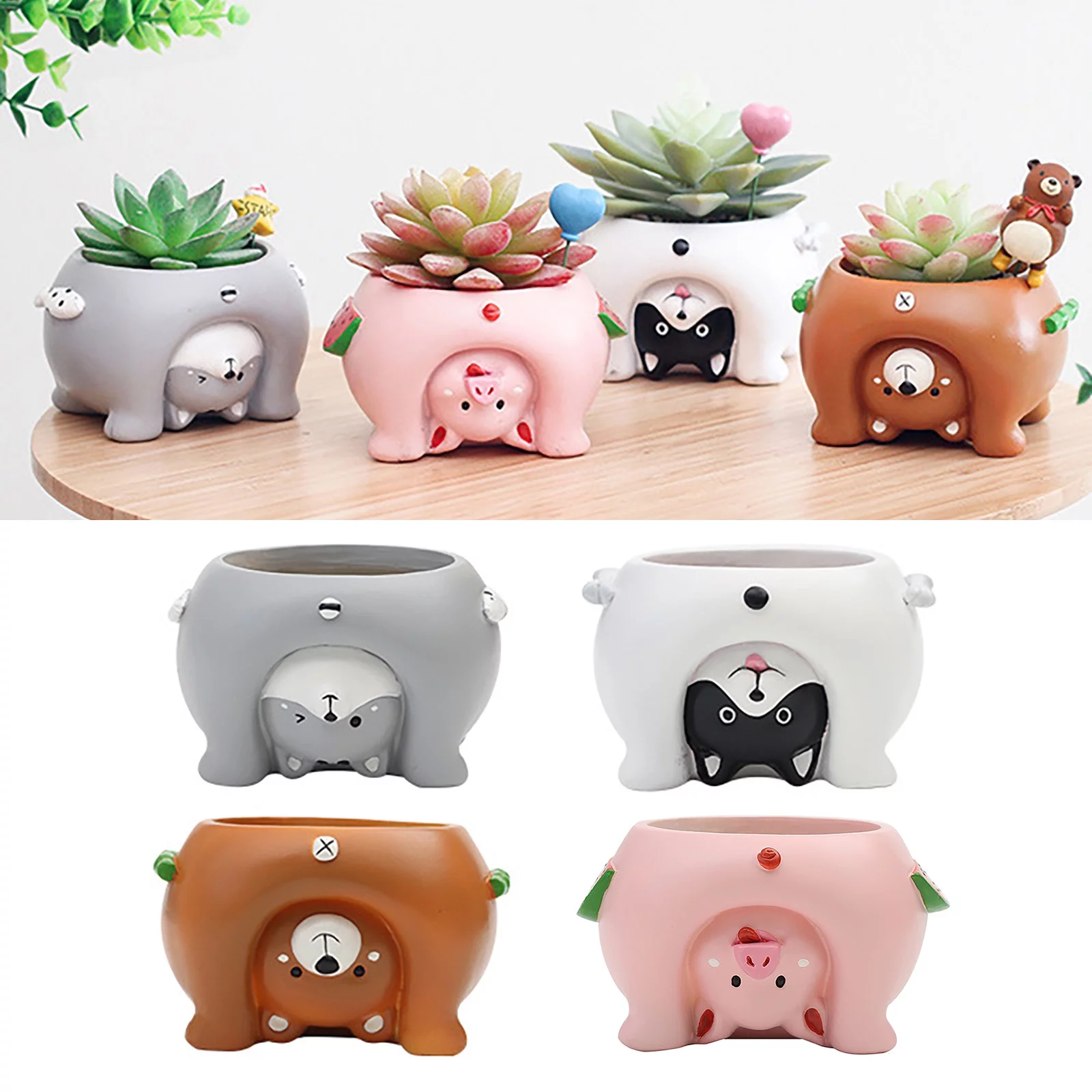 Home Garden Office Decoration Craft Succulent The The Flower Down Resin Turn Pot Flower Pot Upside Gift Patio & Garden Succulent Pot