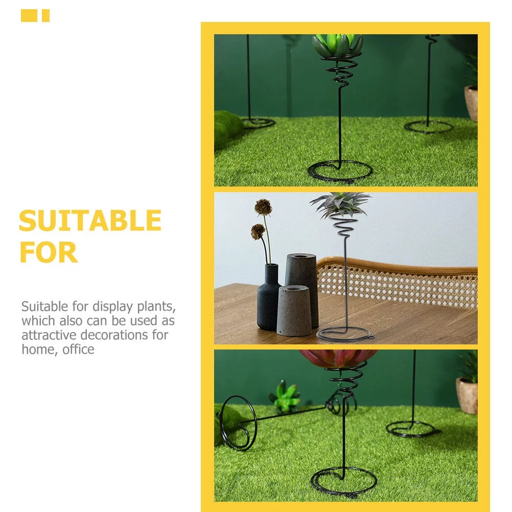 6pcs Stainless Steel Plant Racks Air Plant Holder Air Plant Display Stand Tabletop Planter