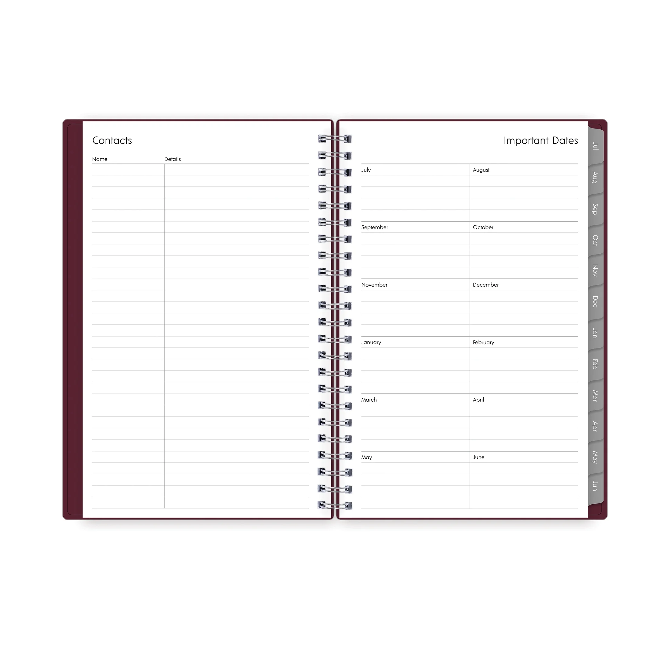 2024-25 Weekly Monthly Planner, 5x8, by Blue Sky, Berry