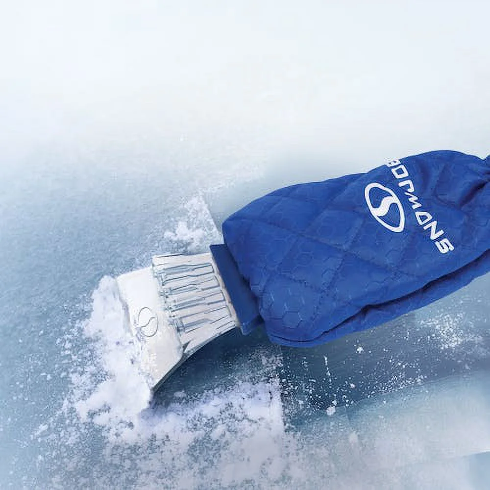 Snow Joe SJEG02M | Polar Fleece Lined Mitt With Built-In Ice Scraper | Waterproof | Heavy-Duty Ice Scraper