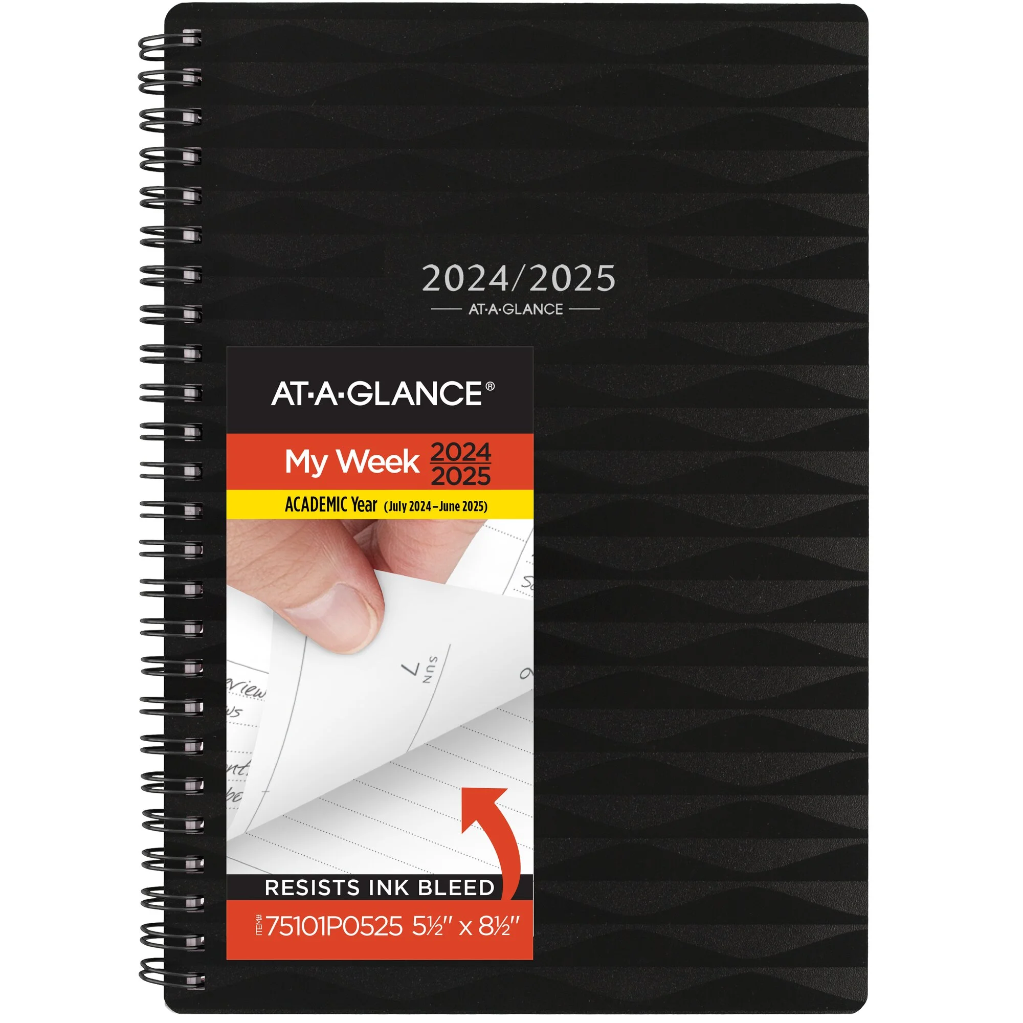 AT-A-GLANCE Elevation Academic 2024-2025 Weekly Monthly Planner Black Small 5 12
