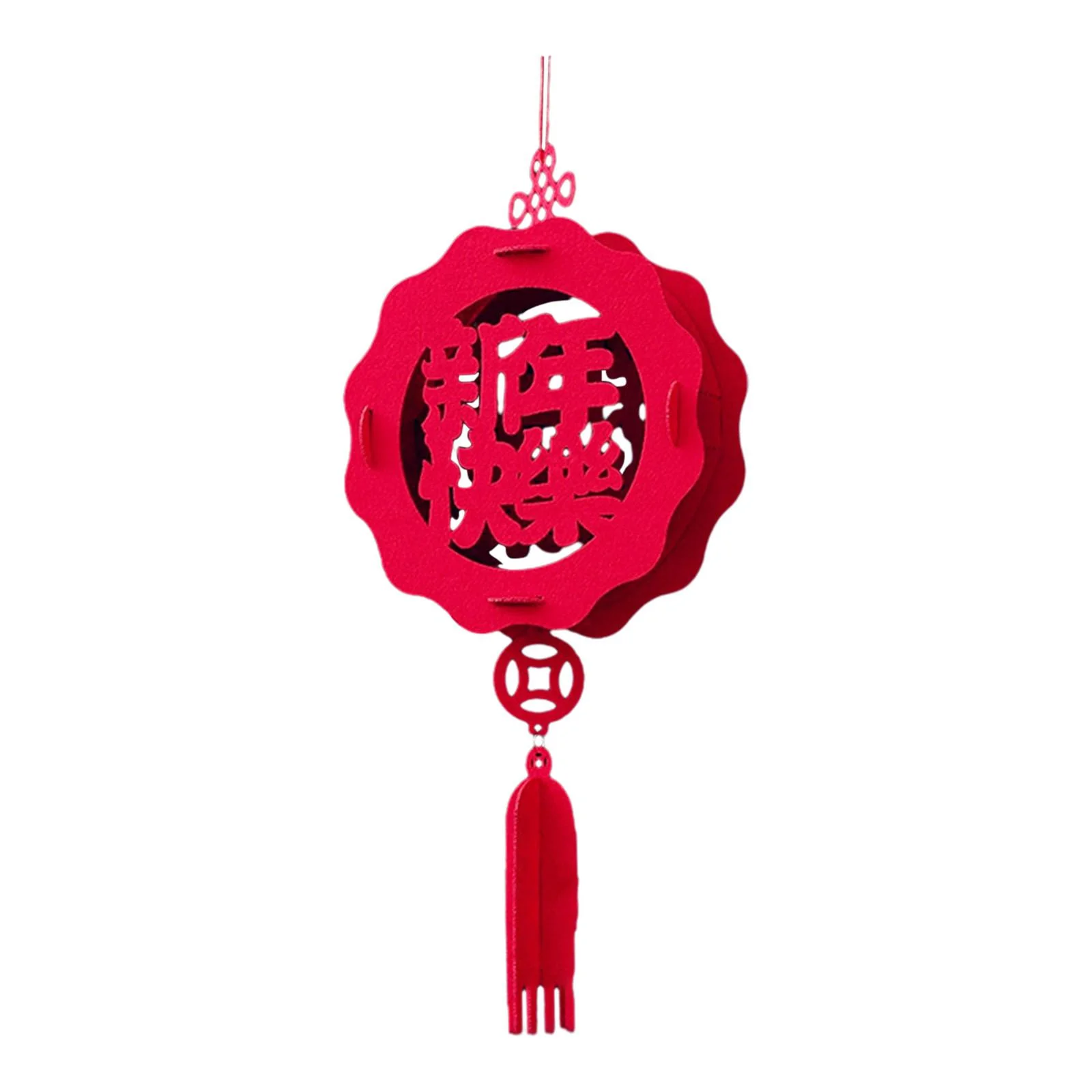 S SERENABLE New Year Lantern Red Chinese Lantern DIY Blessing Decorative Hanging Ornament Spring Festival Lantern for Housewarming Window Style A