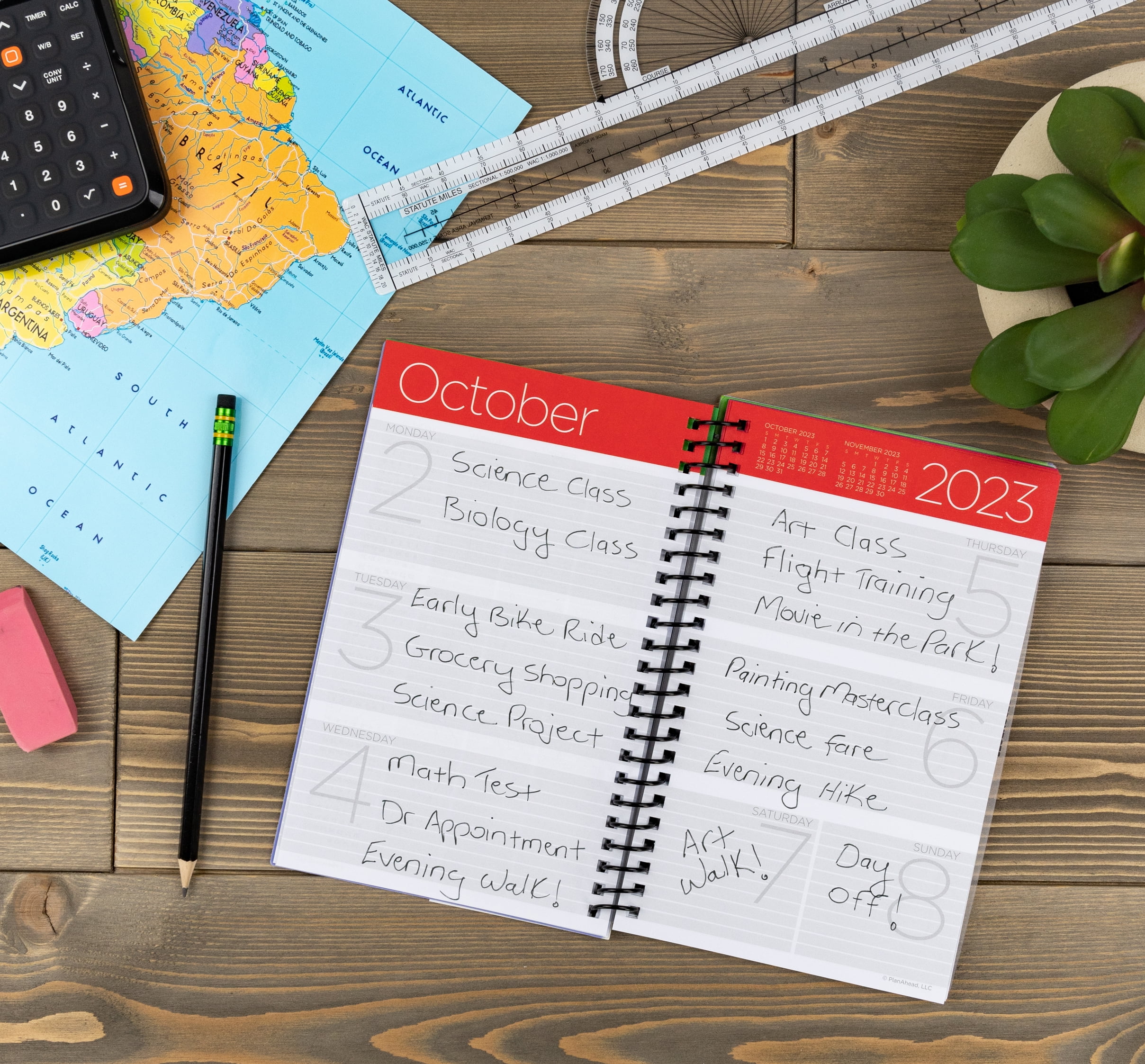 PlanAhead Weekly/Monthly Student Planner, July 2023 - June 2024 (5.5