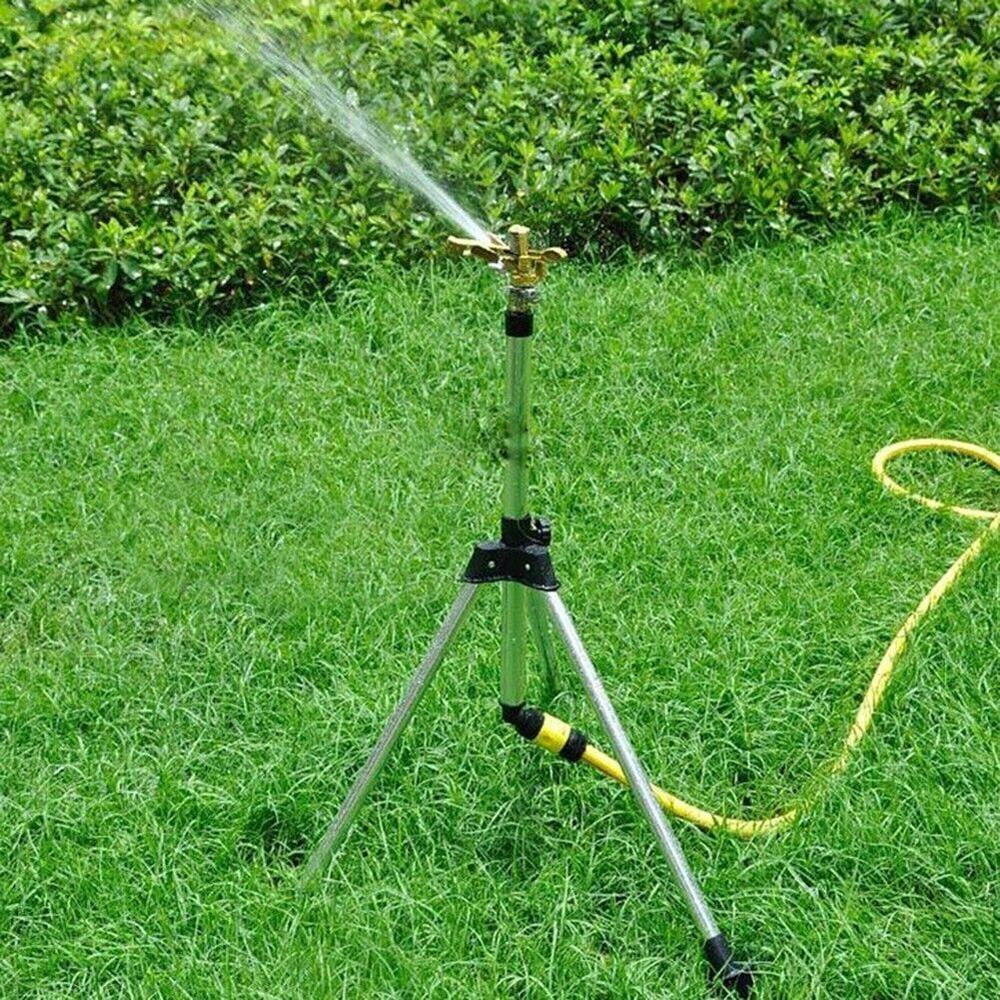 Impulse Metal Spike Sprinkler Tripod Sprayer Hose Pipe Water Garden Lawn Grass