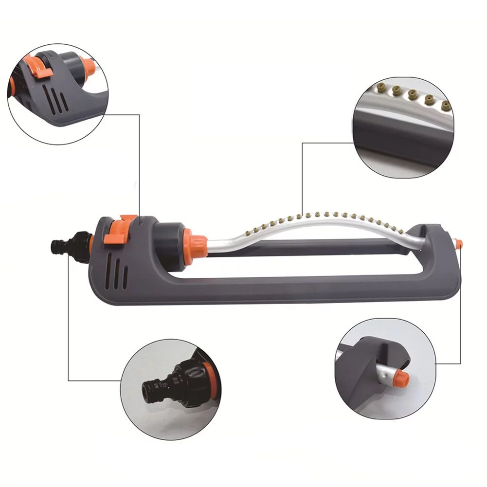 Cumbed  Oscillating Sprinkler Rustproof Swing Irrigation Sprinkler for Large Lawn