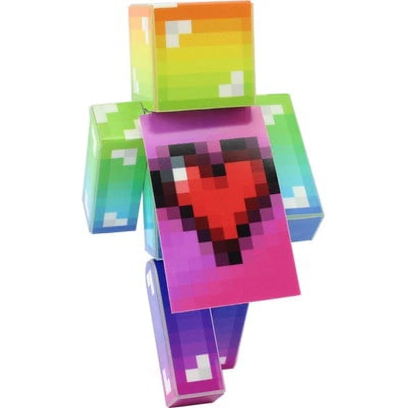 Derpy Rainbow Guy Action Figure Toy, 4 Inch Custom Series Figurines by EnderToys