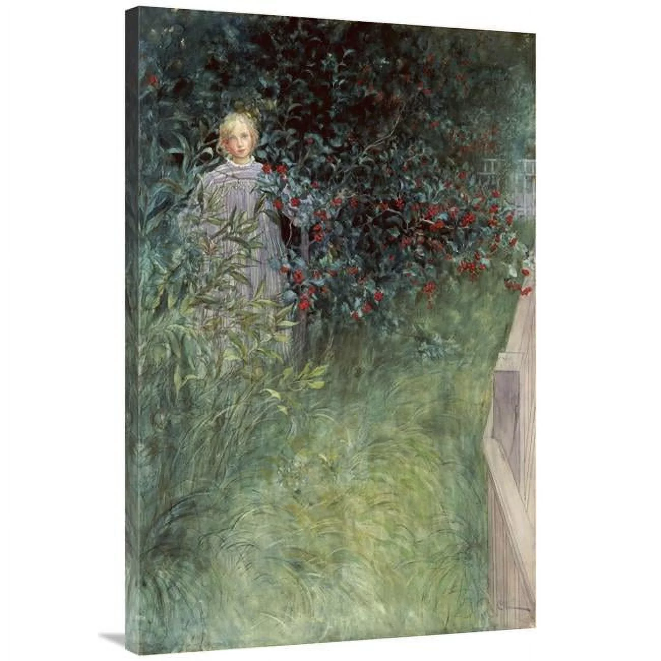 Global Gallery  40 in. in the Hawthorn Hedge Art Print - Carl Larsson