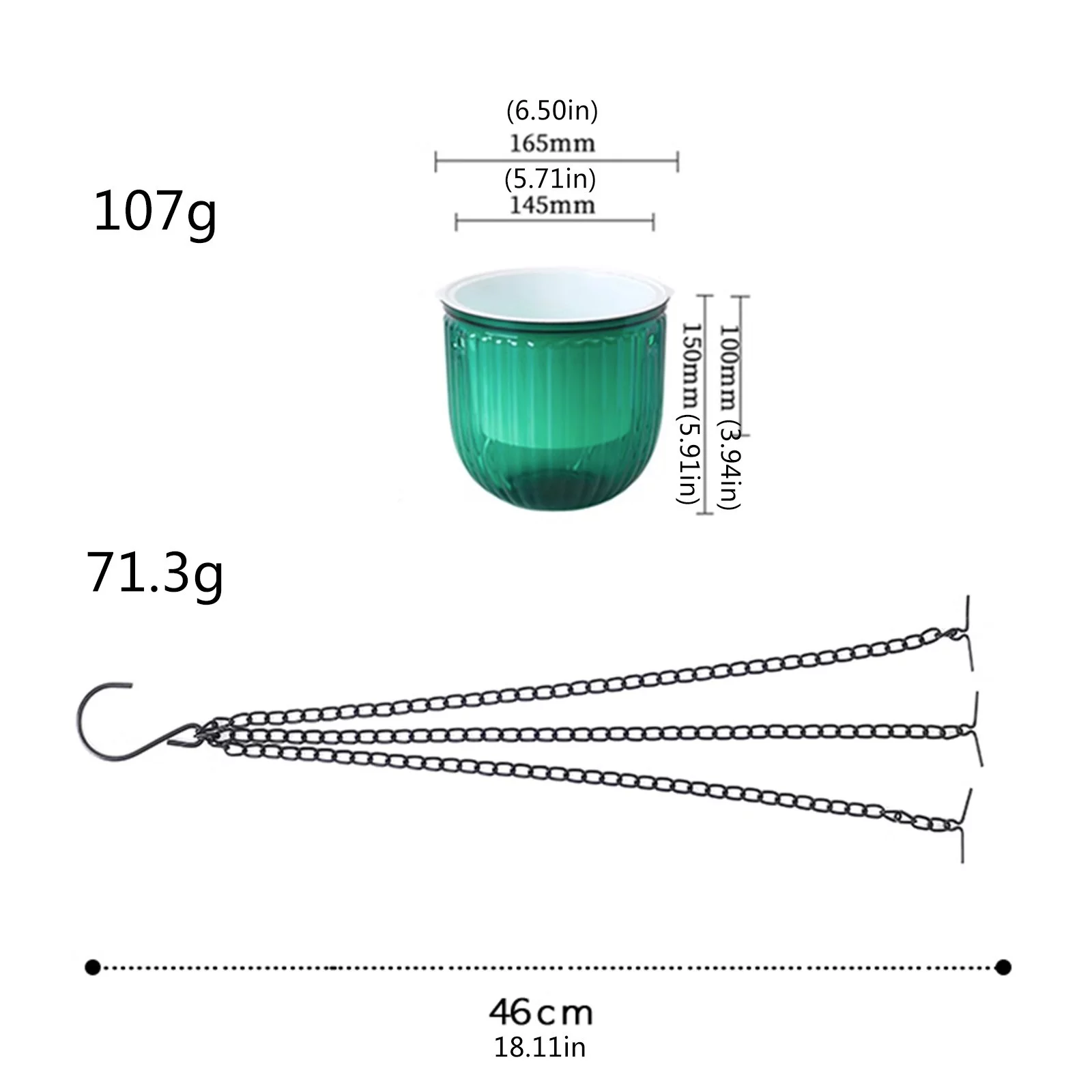 Bnnlsa Plastic Plants Nursery Pot Outdoor Hanging Pot Basket Self Watering Hanging Pots Indoor Hanging Flower Pots