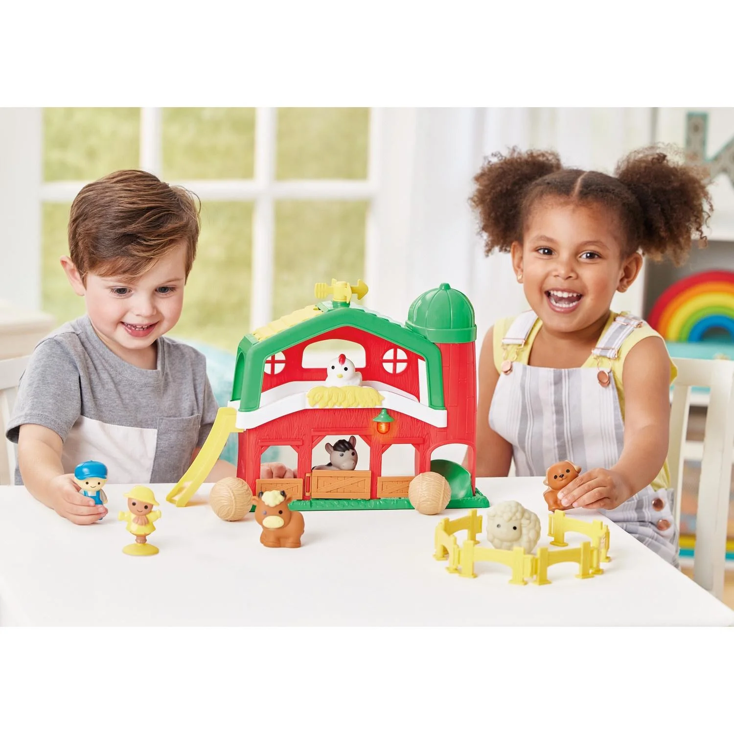 Kidoozie Barnyard Farm Playset - Lights, Melodies & Hay Bale Fun for Your Little Farmer Ages 18+ Months