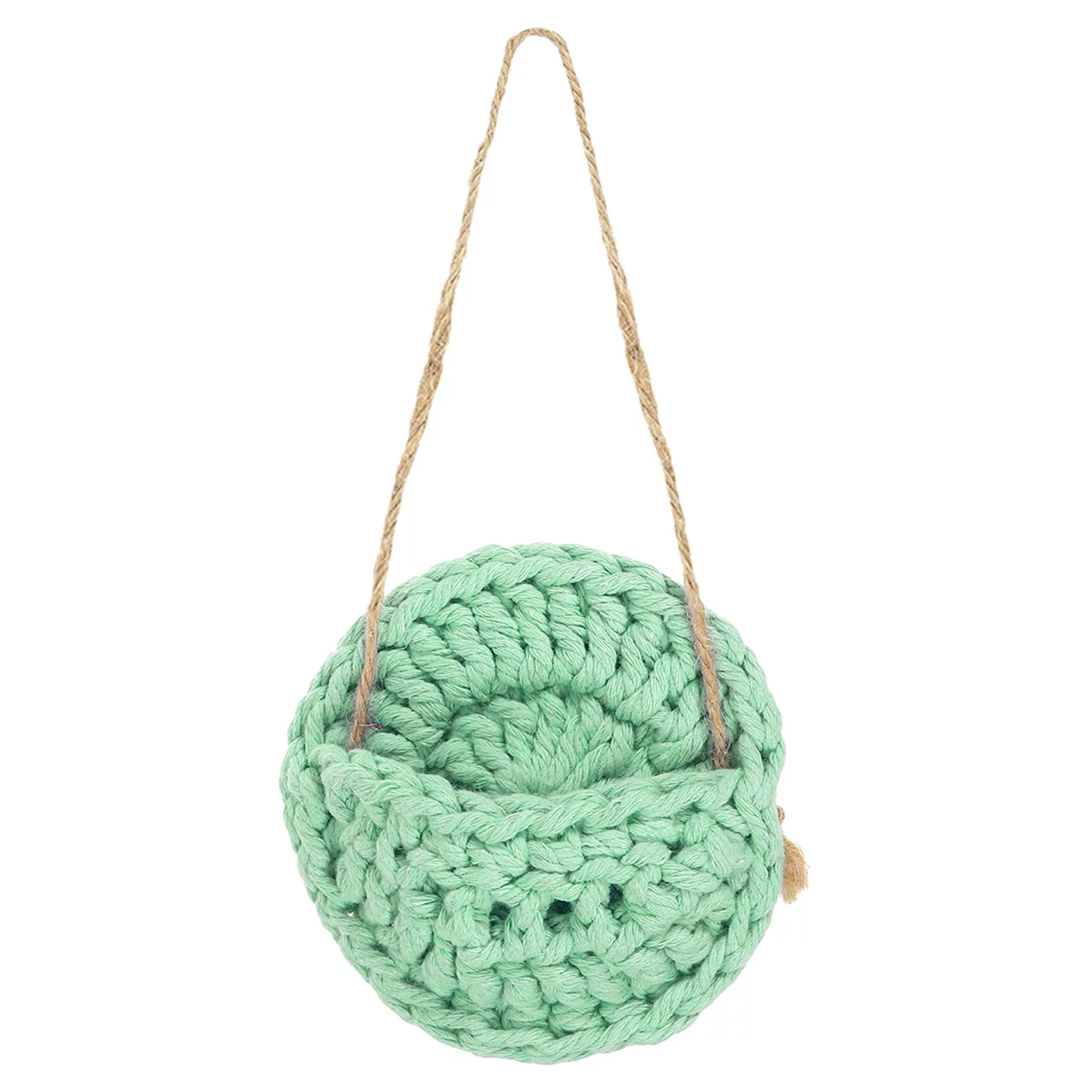 Uxcell Hanging Plant Basket, 4 Inch Dia Hanging Wall Planters for Indoor Outdoor, Green