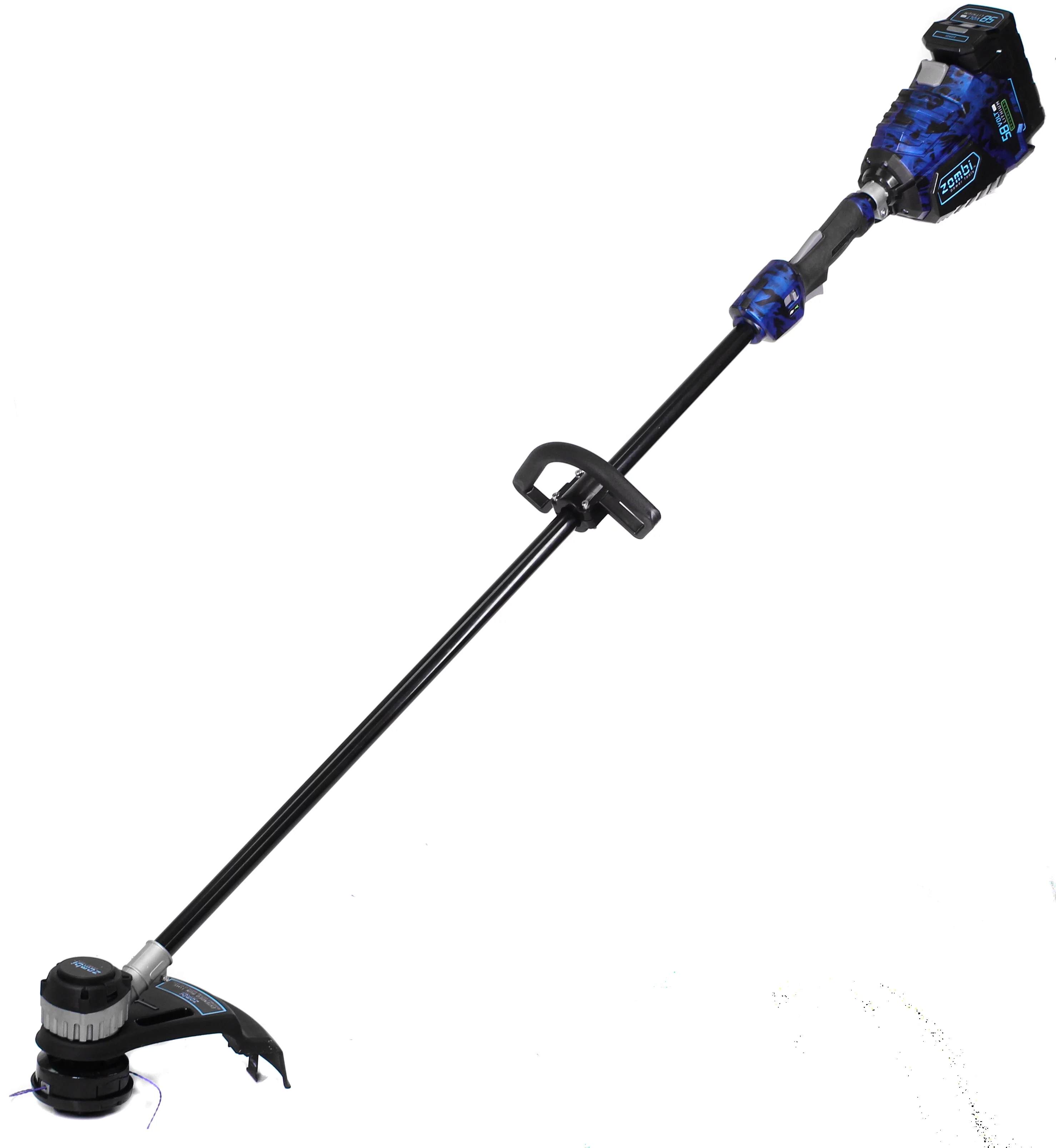 Zombi 15 in. 58 Volt Lithium Cordless Electric Straight Shaft String Trimmer, 4Ah Battery and Charger Included