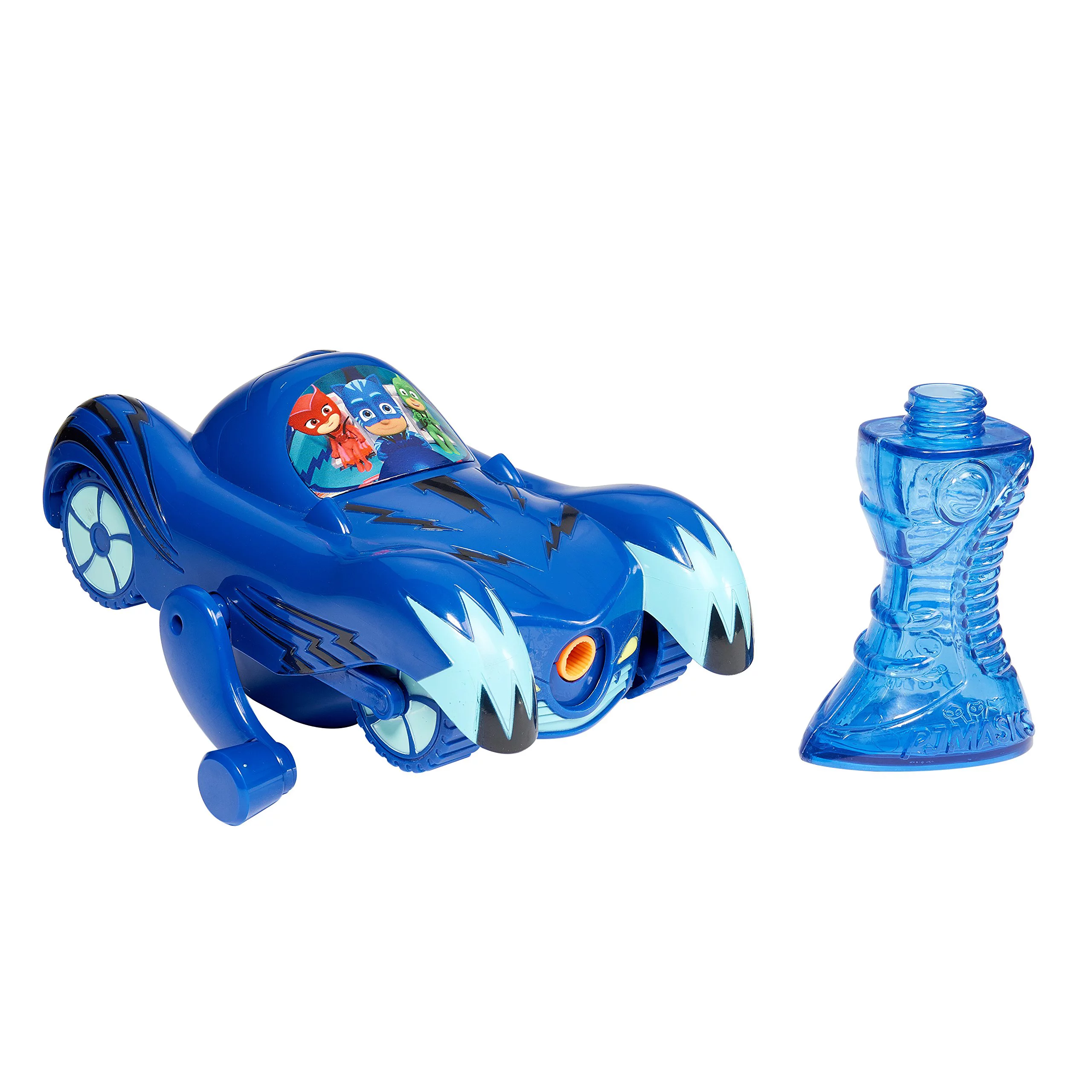 Little Kids PJ Masks Catboy Cat-Car Bubble Blower Vehicle with 4oz of Bubble Solution Toy, Blue