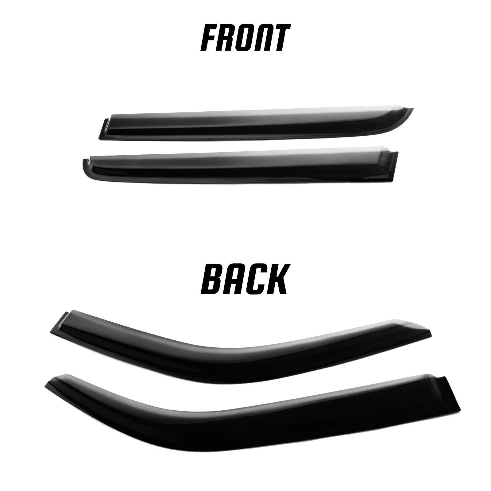 JSP Window Vent Visor For Dodge RAM Crew Cab 2019-2022 Rain Guard Deflector