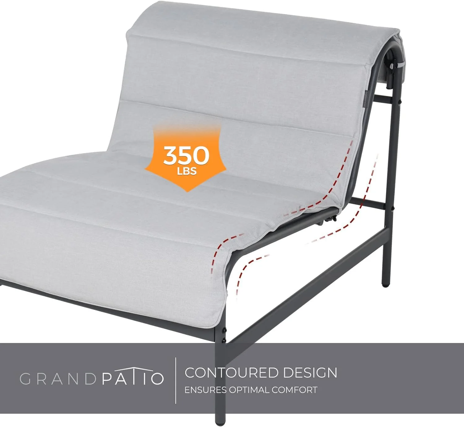 Dina Conversation Patio Furniture Set 3 Piece  Lounge Chair and Side Table  Outdoor Indoor Use Weather-Resistant Backyard Porch Garden Poolside Balcony Grey