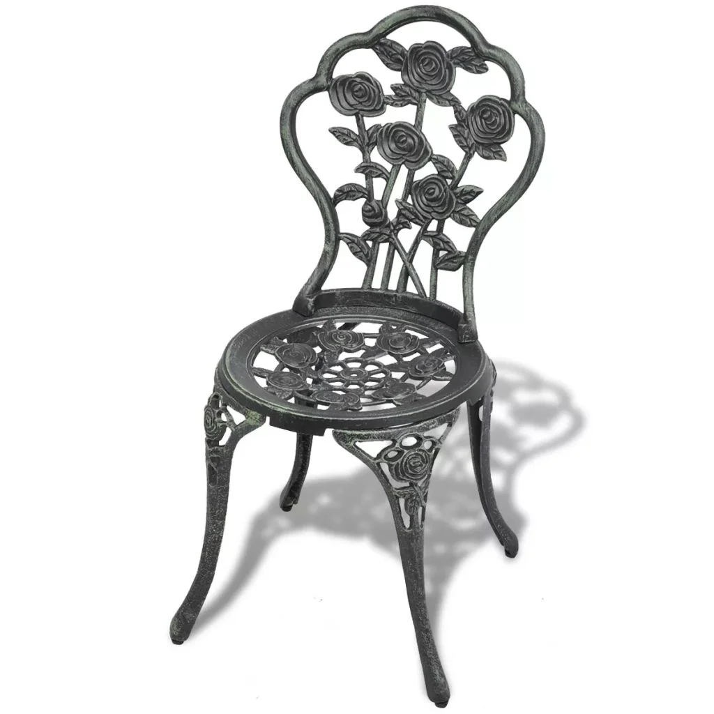 OWSOO 3 Piece Bistro Set Cast Aluminium Green