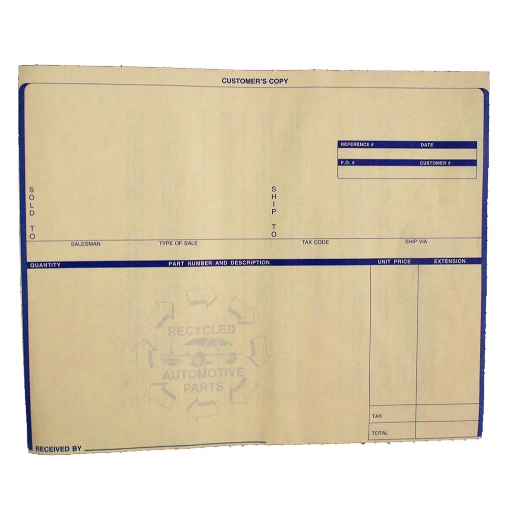 1000 Pc Box Hollander Powerlink 3-Part Invoice w/ Disclaimer Forms Purchase Order SOP Slips for Auto Repair Mechanic Service Sales Salvage