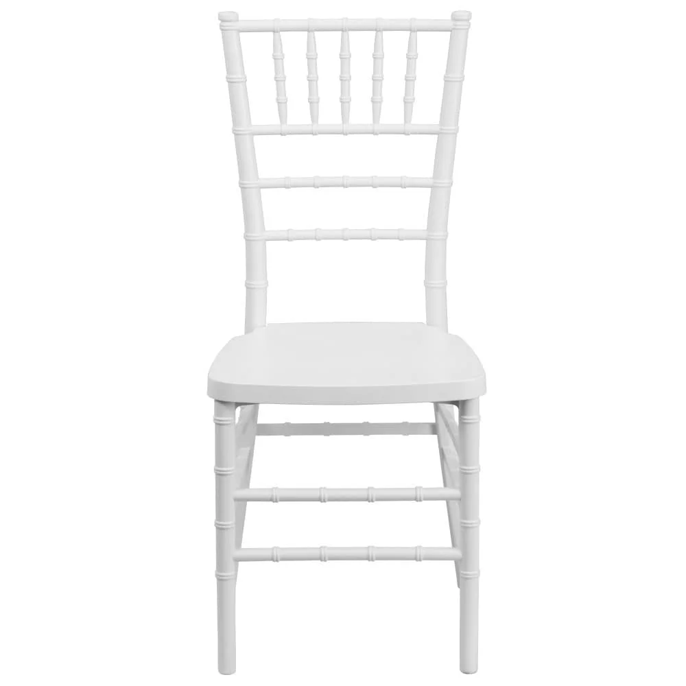 Flash Furniture Resin Stacking Chiavari Chair - Hospitality and Event Seating White