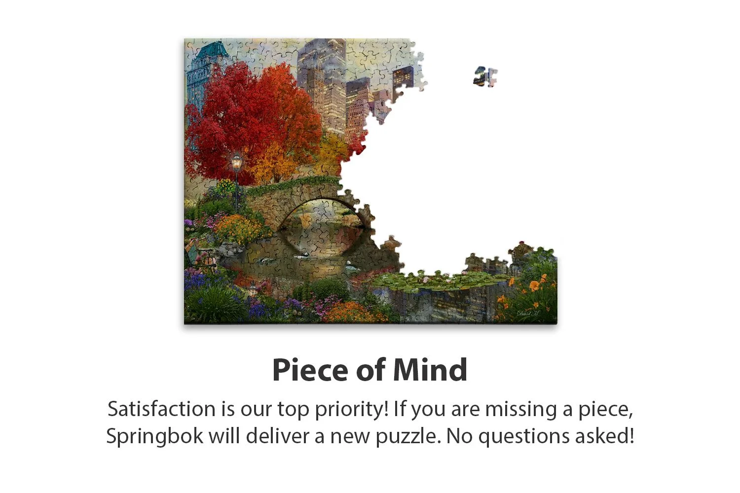 Springbok's 1000 Piece Jigsaw Puzzle Central Park Paradise - Made in USA