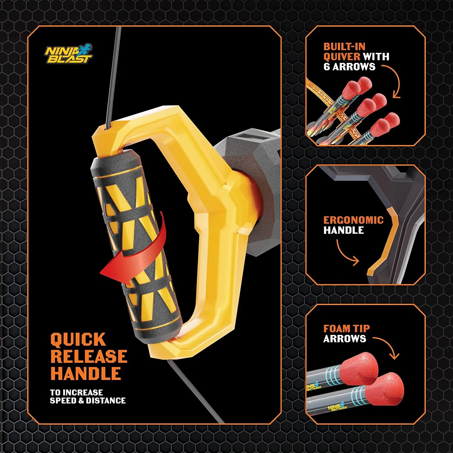 Ninja Blast Power Pull Archery Mega Bow and Arrow Set