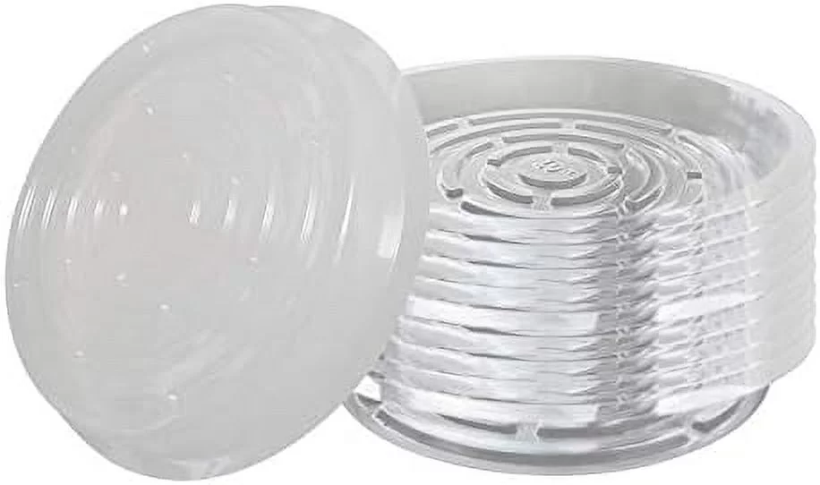 10 pieces of clear thick plastic heavy duty sturdy plant saucer drip trays fit for pots