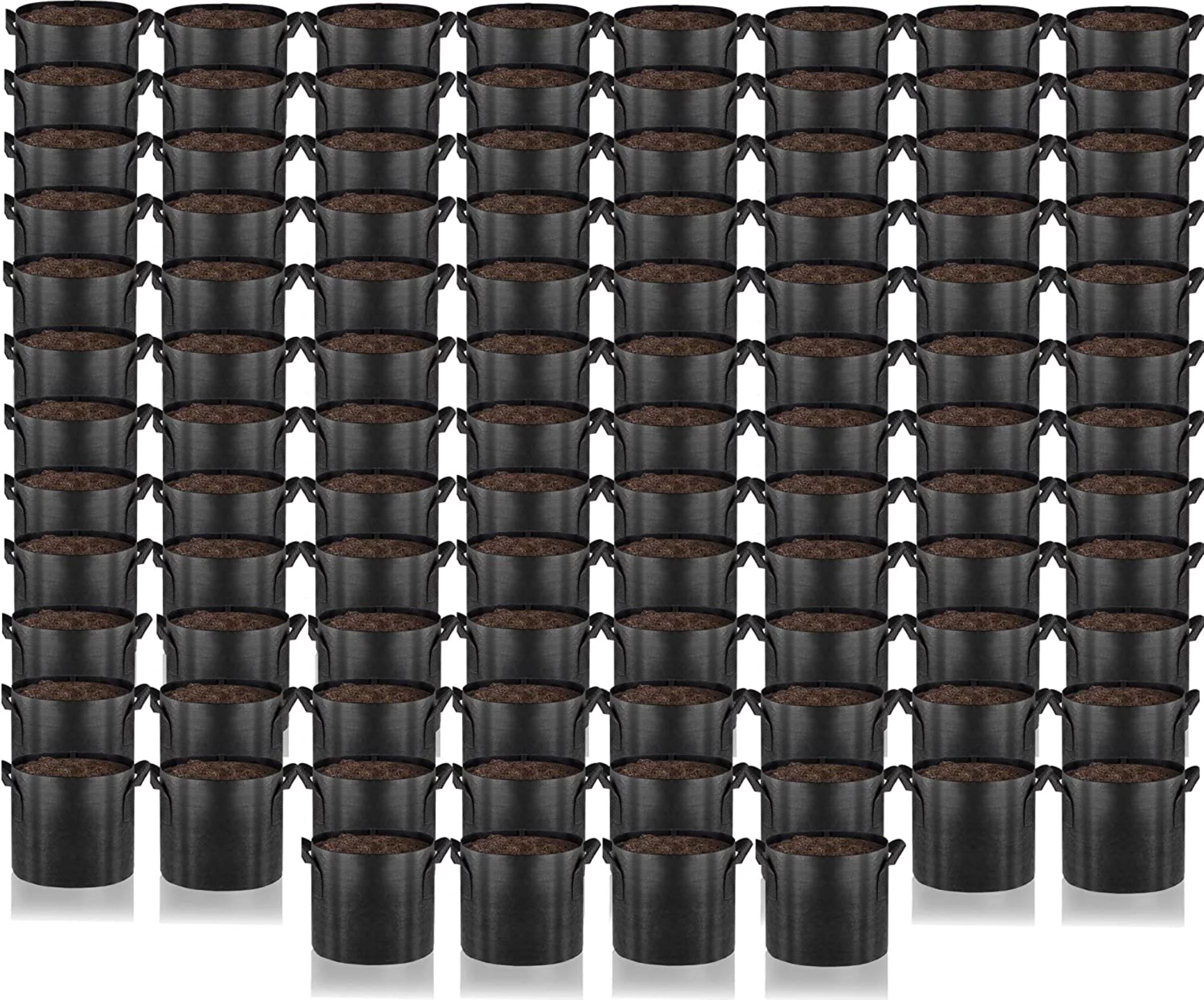 Gardenera Premium 100-Pack - 1 Gallon Grow Bags - Heavy Duty Nonwoven Fabric Pots with Handles for Plants, Perfect for Indoor and Outdoor Gardening