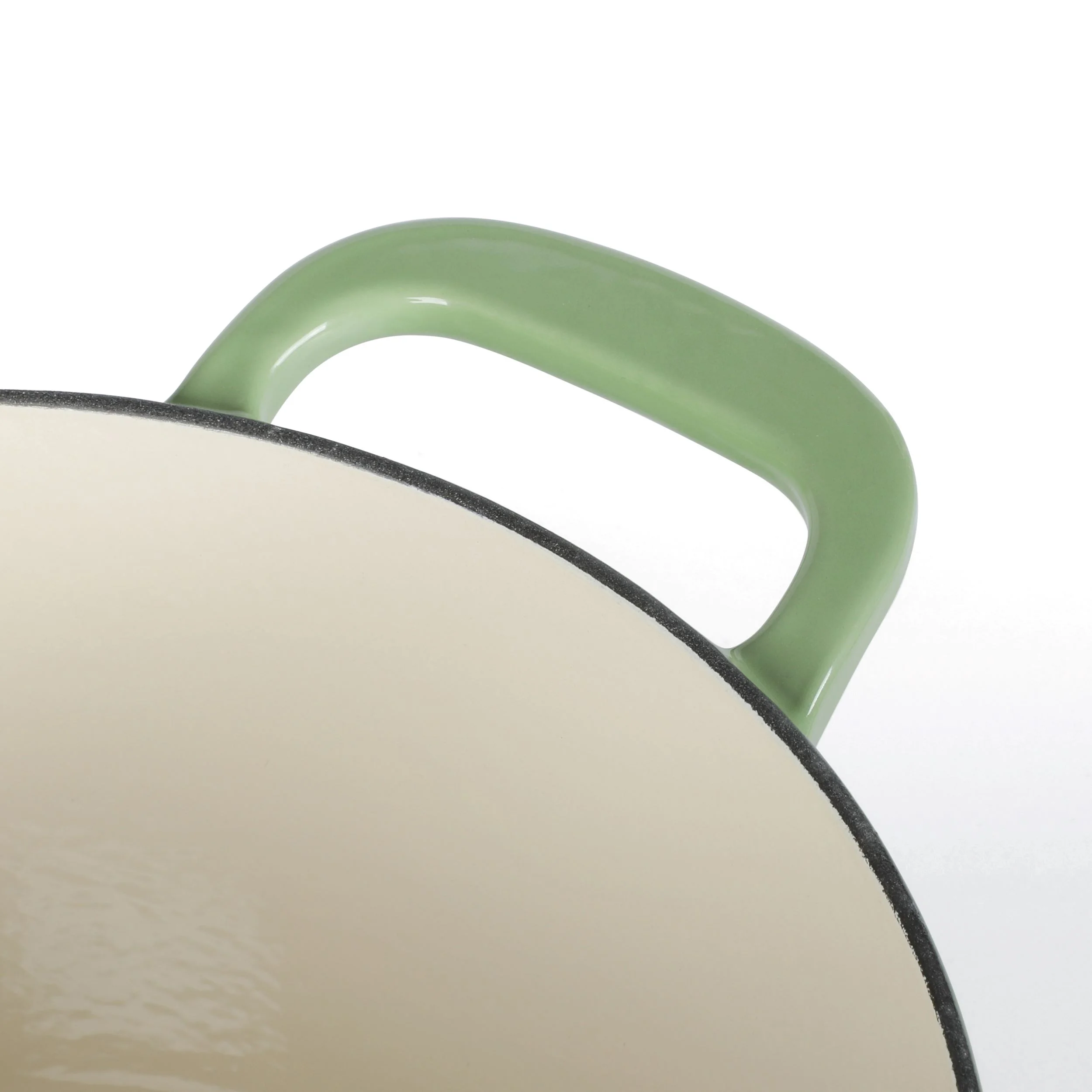 Martha Stewart Everyday Eastwick 7-Quart Sage Enamel Cast Iron Dutch Oven