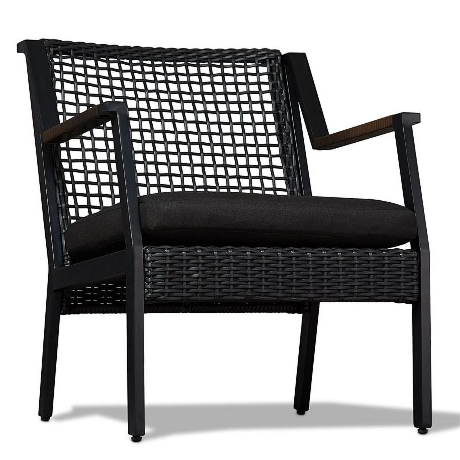 Home Square 5 Piece Garden Patio Set with Bench 2 Chairs and 2 End Tables