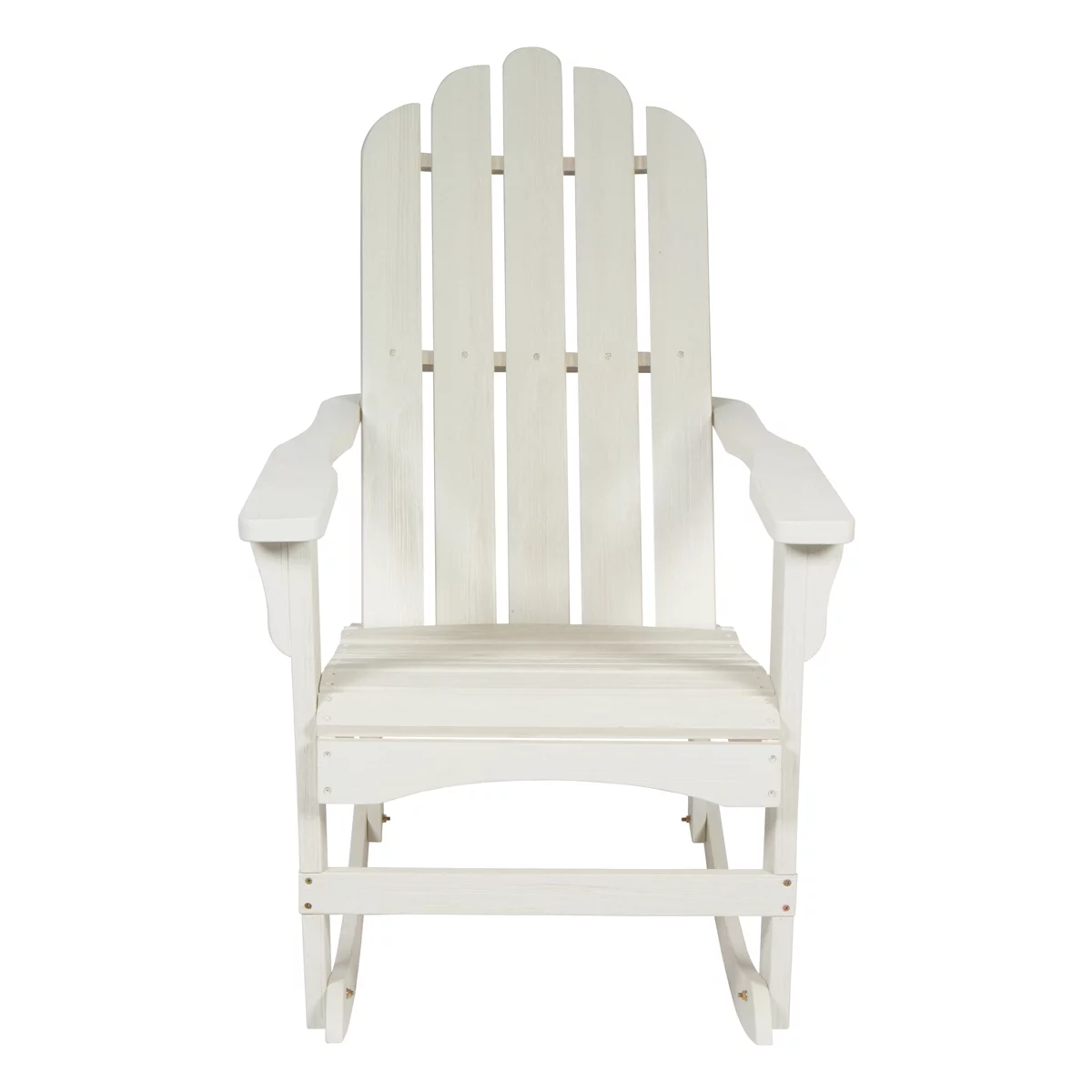 Shine Company Marina II Wood Patio Porch Rocker, Eggshell White