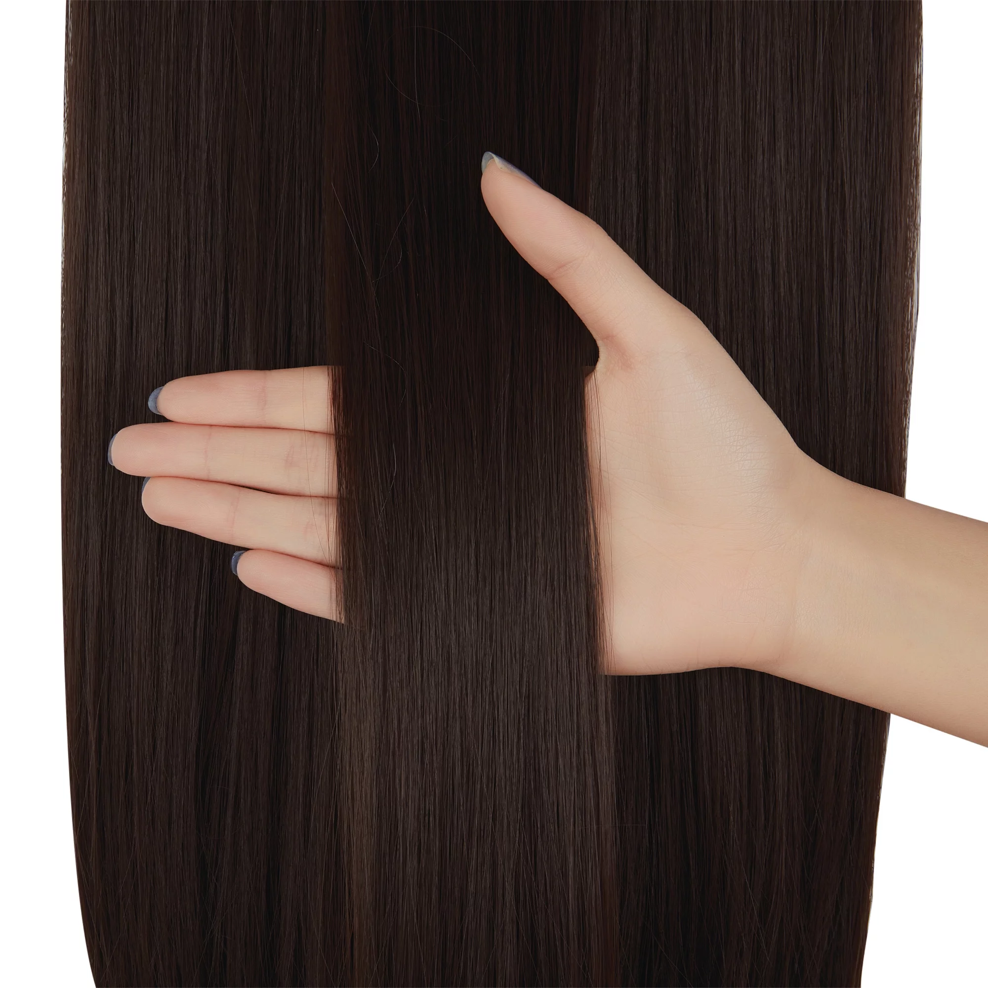 Youloveit 22Inchs Straight Miracle Translucent Invisible Wire Wire Hidden Extensions Fish Line on Synthetic Straight Hair Extensions Hairpieces No Clip (Dirty Blonde - 18H613)