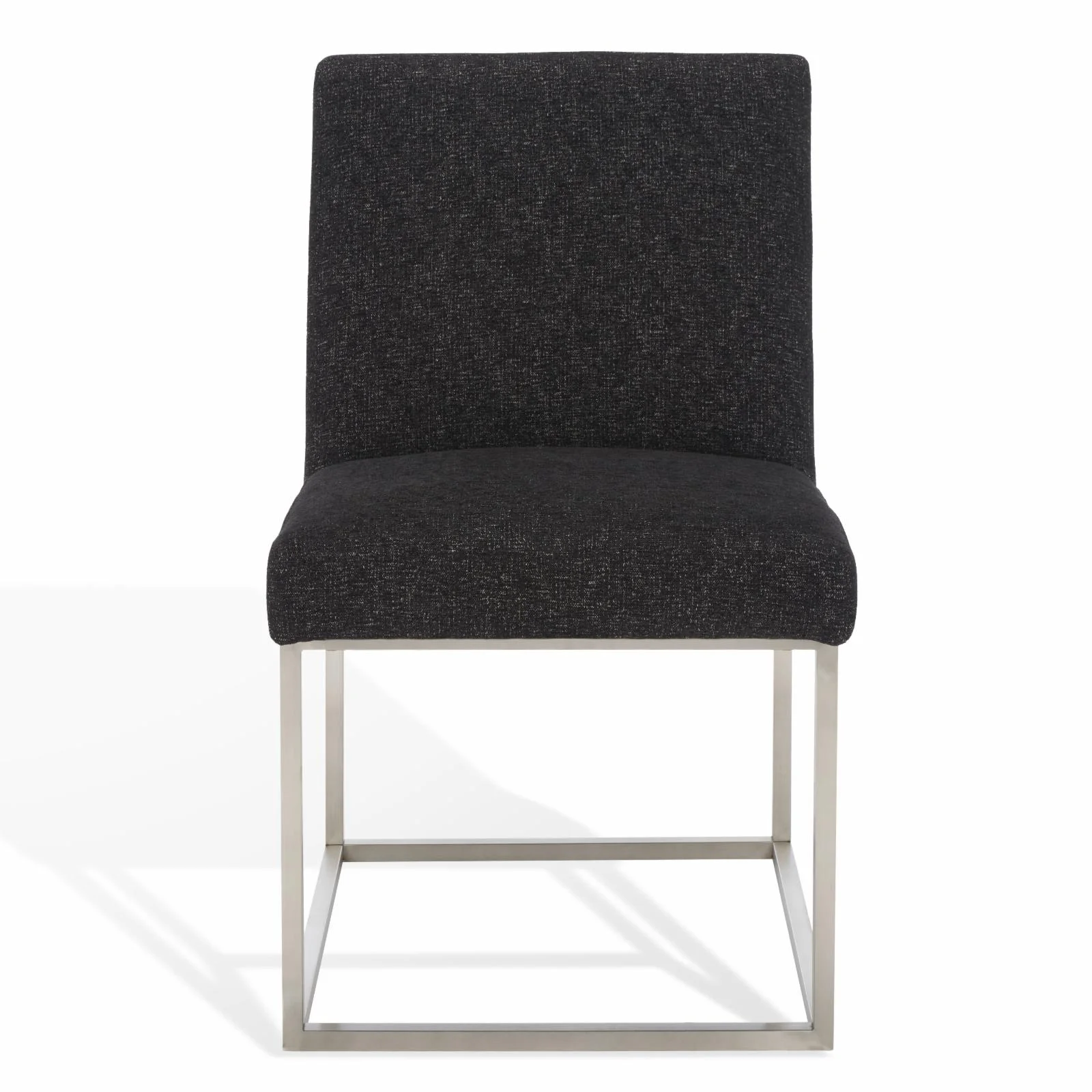 SAFAVIEH Couture Jenette Modern Boucle Solid Dining Chair, Black/Silver