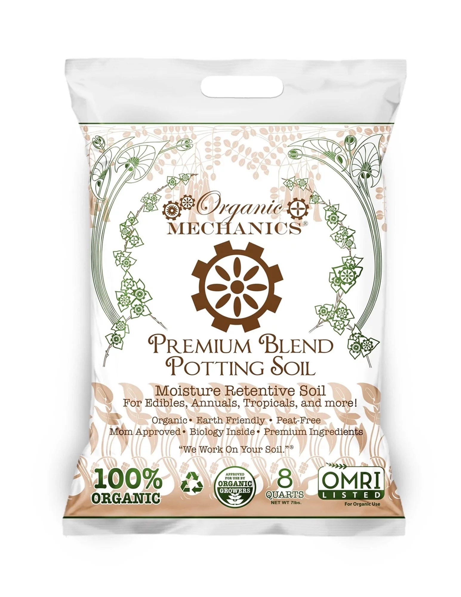 Organic Mechanics Premium Blend Potting Soil, 8qt