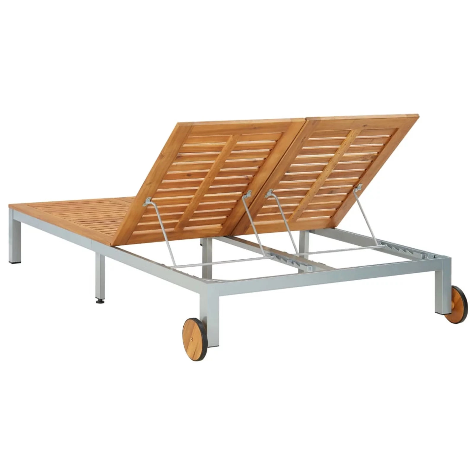 Suzicca Double Sun Lounger Solid Wood Acacia
