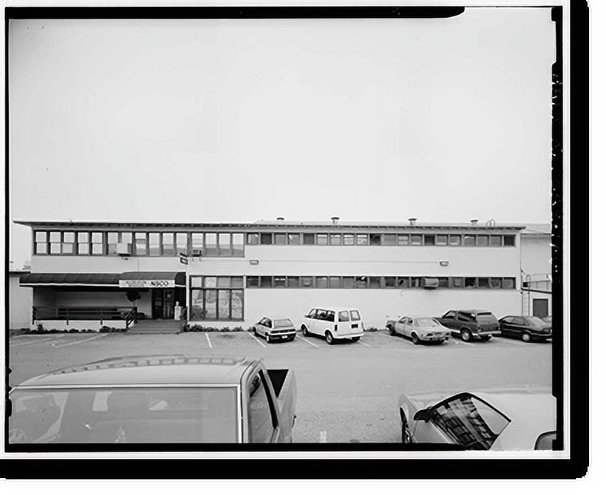 Historic Framed Print, Oakland Naval Supply Center, Gymnasium-Cafeteria-Theater, East K Street between Eleventh & Twelfth Streets, Oakland, Alameda County, CA - 5, 17-7/8