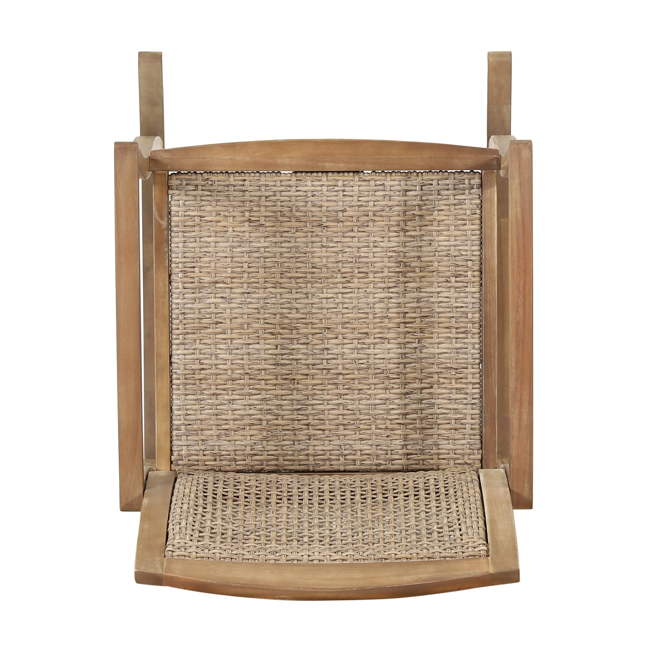Christopher Knight Home Welby Outdoor Acacia Wood and Wicker Outdoor Rocking Chair by