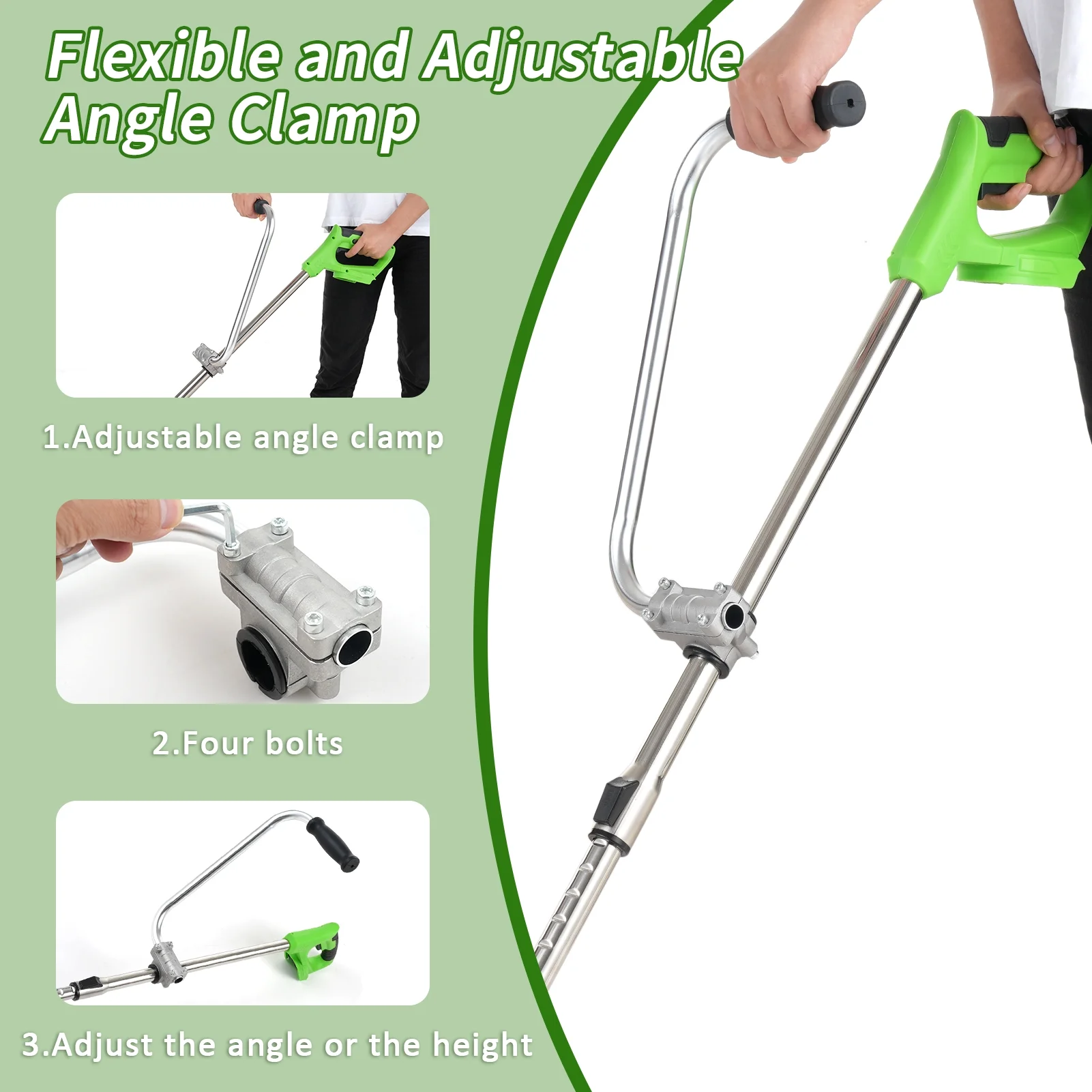 Arealer Tool handle,Tool Handle With Clamp Lawn Weed Eater Handle Auxiliary Handle Clamp Lawn Handle Lawn Handle Lawn Handle With Clamp Handle Lawn Care Mower Handle Weed Eater Handle With Buzhi